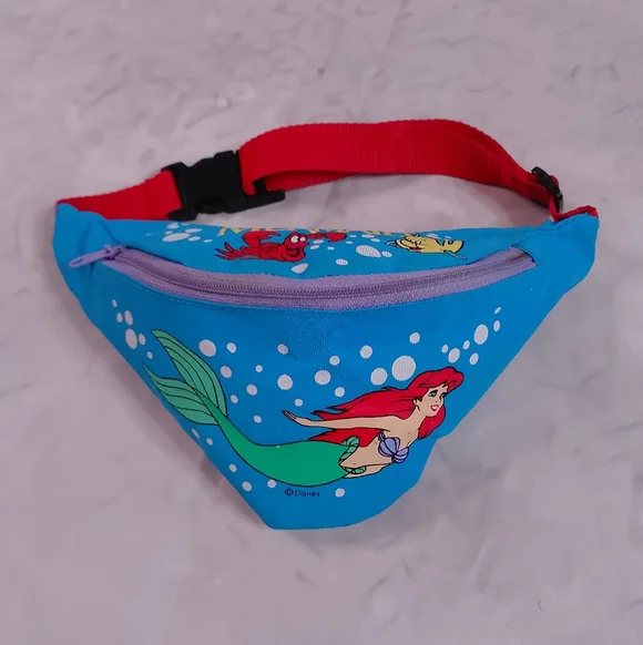 Vintage Disney Little Mermaid Fanny Pack - Blue and Red - Picture 4 of 8